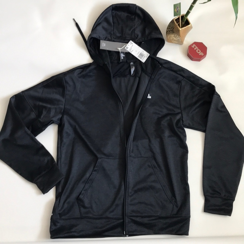 Adidas climawarm athletic hoodie zipper size l